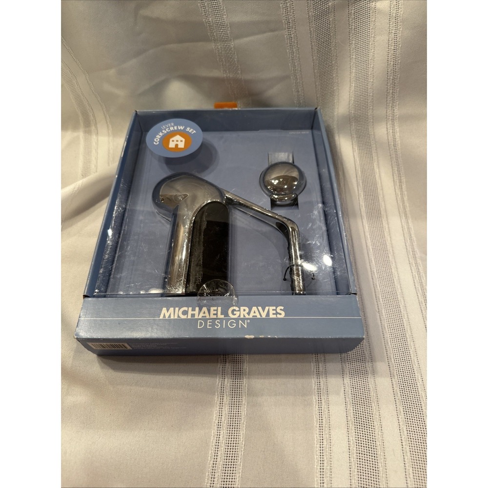 Michael Graves Design Lever Corkscrew Set with Foil Cutter Wine Cork Remover